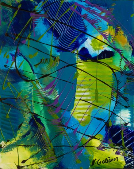 Deep Sea Reflection, Acrylic on canvas by Nancy Stella Galianos