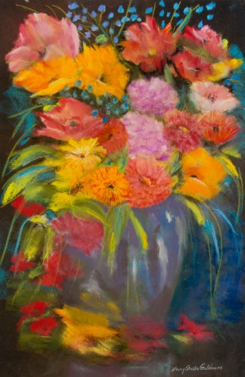 Colourful Sentiments, Pastel by Nancy Stella Galianos
