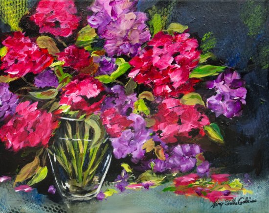Garden Glory, Acrylic on canvas by Nancy Stella Galianos