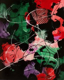 Cherry Blossom, Acrylic on canvas by Nancy Stella Galianos