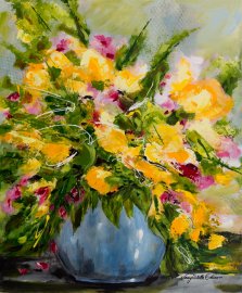 Summer Bouquet, Acrylic on canvas by Nancy Stella Galianos