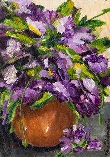 Violaceous, Acrylic on canvas by Nancy Stella Galianos