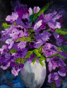 Purple Passion, Acrylic on canvas by Nancy Stella Galianos