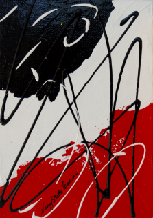 Rouge et Noir S15, Acrylic on canvas by Nancy Stella Galianos