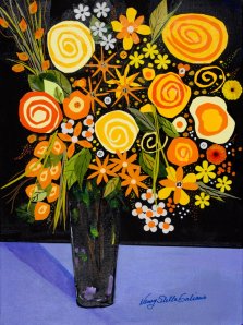 Good Day Sunshine, Mixed media on canvas by Nancy Stella Galianos