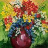 Little Summer Bouquet, Acrylic on canvas by Nancy Stella Galianos